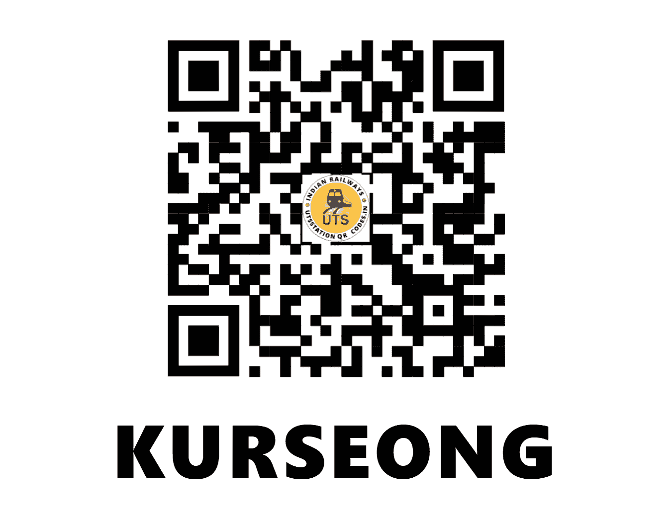 UTS QR Code for KURSEONG - KGN - NF (WEST BENGAL)